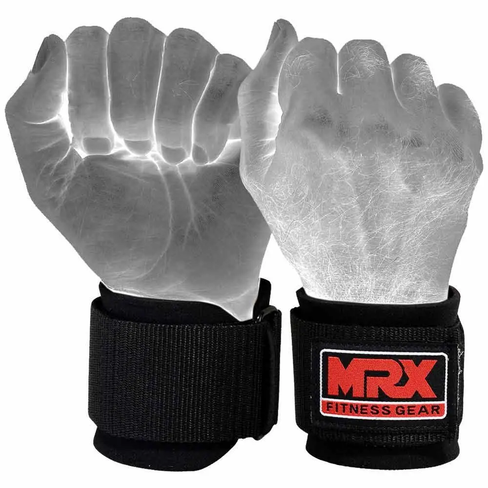 MRX BOXING & FITNESS Heavy Duty Lifting Wrist Wraps, Unisex Adjustable Straps with Thumb Loops for Athletes, Powerlifting, Weightlifting & Gym Strength Training, Strength Training Accessory, Adults, Strongman, All Seasons