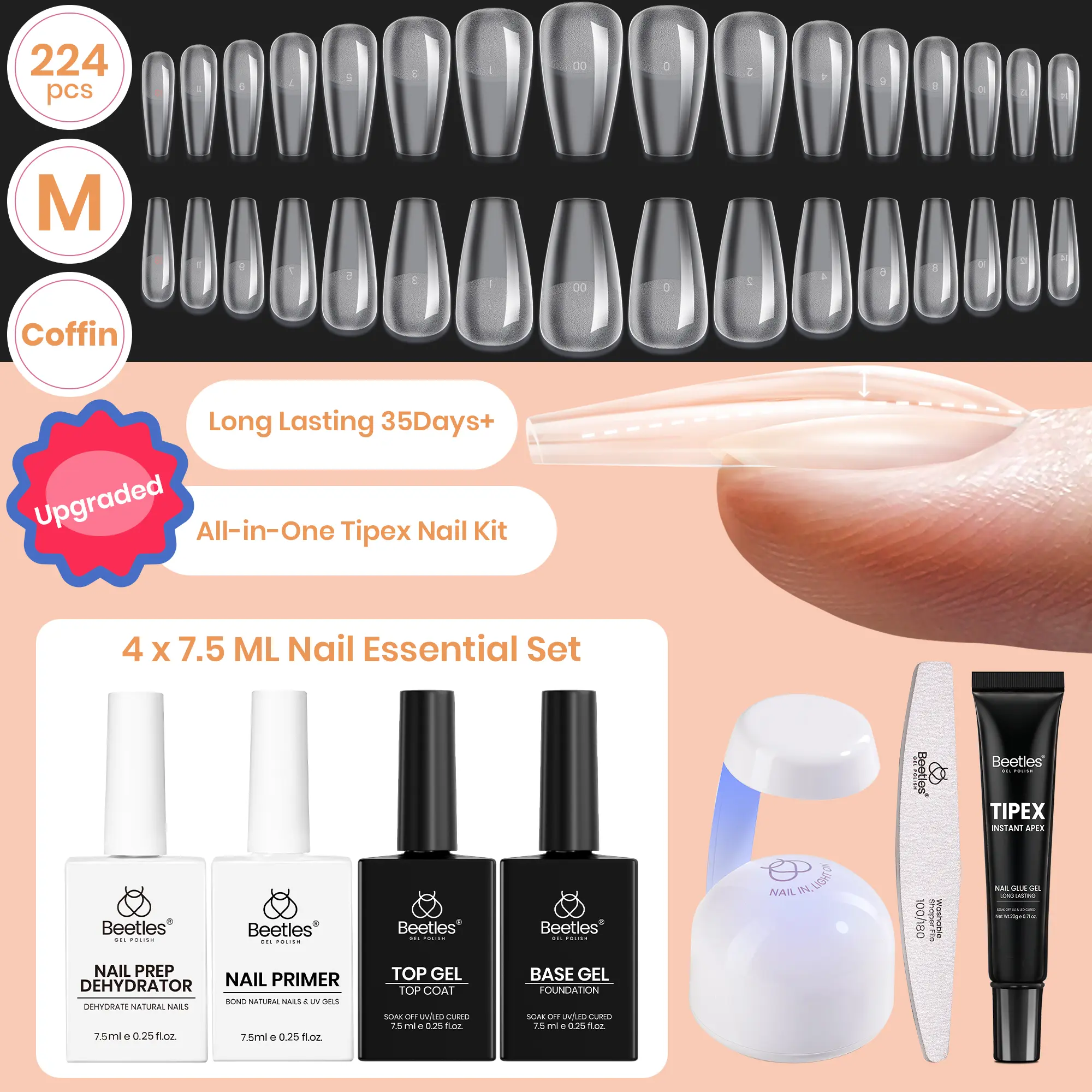 Medium Coffin 【Kit】16 Sizes-224 Pcs