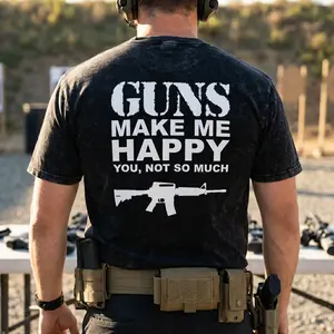Gvn Gifts For Men Gvn Wash Tee Gvn Lover Gifts For Him Gvn T Shirt Gvn Enthusiast 2nd Amendment Gvns Make Me Happy Mens Ladies Tee