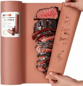 BBQ Butcher Paper Roll – PerkHomy Pink Smoker Paper 18" x 200', Unbleached & Unwaxed for Grilling, Smoking & Meat Wrapping