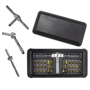 30-in-1 Ratchet Screwdriver Set, Magnetic Hex Wrench & T-Wrench Screwdriver Set, High Torque Reversible Handle, Home Repair Tool