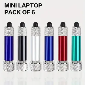 6-Pack Mini LED Flashlights Set - Ultra-Bright 5-LED Handheld Torches with Assorted Colors, Long-Lasting Batteries Included, and Compact Design for Outdoor Adventures, Emergency, and Everyday Use