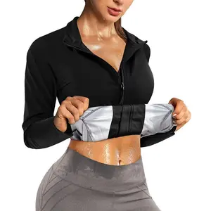 Women's waist belt, sauna suit jacket, women's sweatshirt, sauna latex top, women's fitness shaping jacket, sportswear, fitness suit