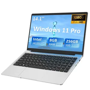 14 Inch Windows 11 Pro Laptop Computer, 8GB DDR4 RAM, 256GB M.2 SATA SSD, 2-2.5 GHz Intel Celeron J4105 Processor