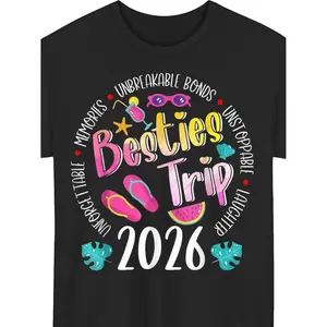 Besties Trip 2026 Friendship T shirt Celebrating Memories of Birthdays Anniversaries and Adventures