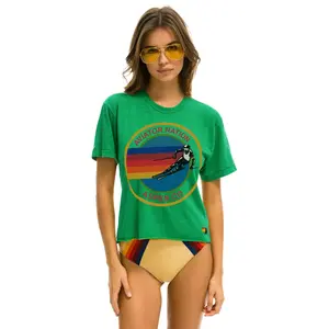 AVIATOR NATION ASPEN BOYFRIEND TEE - KELLY GREEN