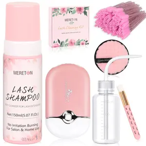 Lash Shampoo Cleaning for Lash Extensions and Eyelash Extension Cleanser Kit for Cluster Lashes