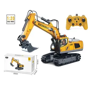 RC Excavator Toy  1 Rechargeable Battery RC Truck 16 Channel 4WD with Lights and Sounds Remote Control Crawler
