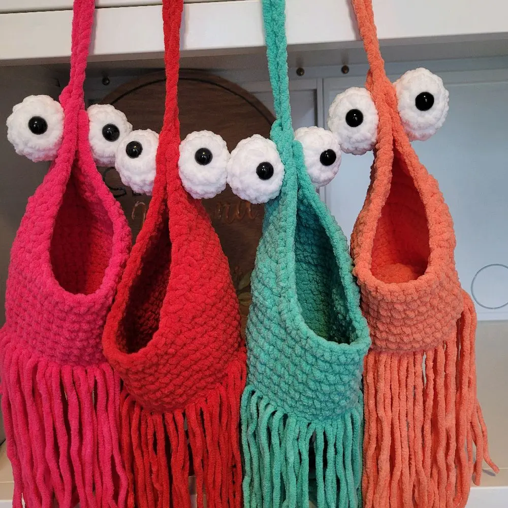 Large Crochet Yip Yip, Hanging Basket, Handmade Large Crochet Yip Yip, Hanging Basket, Handmade