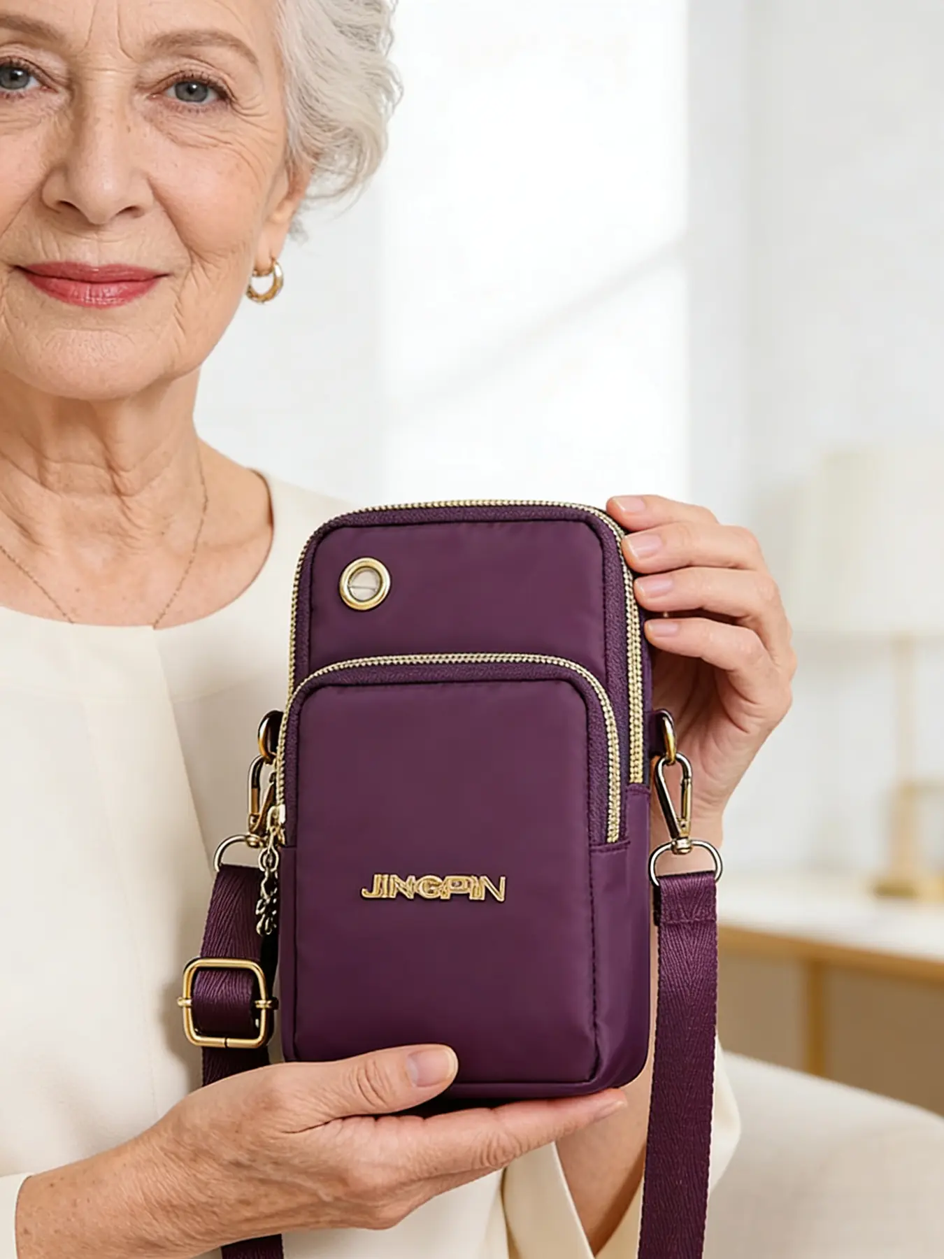Senior Phone Wallet Purse Crossbody Bag Handbag Shoulder Bag, Adjustable Strap, Fits Phones & Cash, Unisex Casual Fashion, Daily Use, Cell Phone Purse