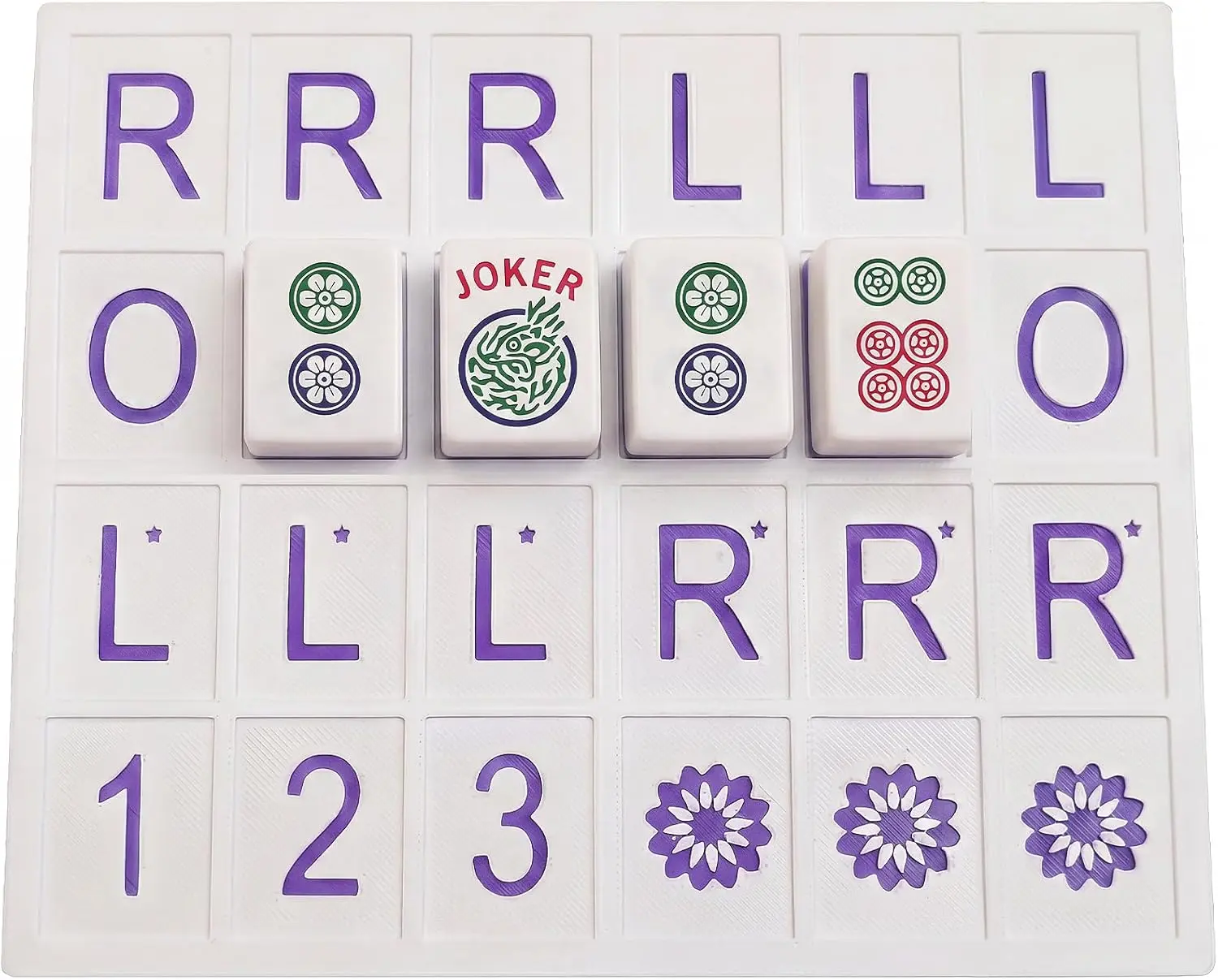 Mahjong Solo Practice Board - 3D Printed Solo Trainer with RLO Charleston Guide & 24 Slots - Training Aid for Learning 2026 New Card Pattern