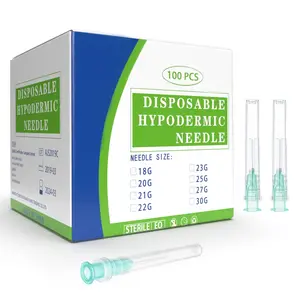 32 Gauge 1/2 inch Disposable Needles, Luer Lock Dispensing Needle Accessorie, Individual Packaged, Pack of 100