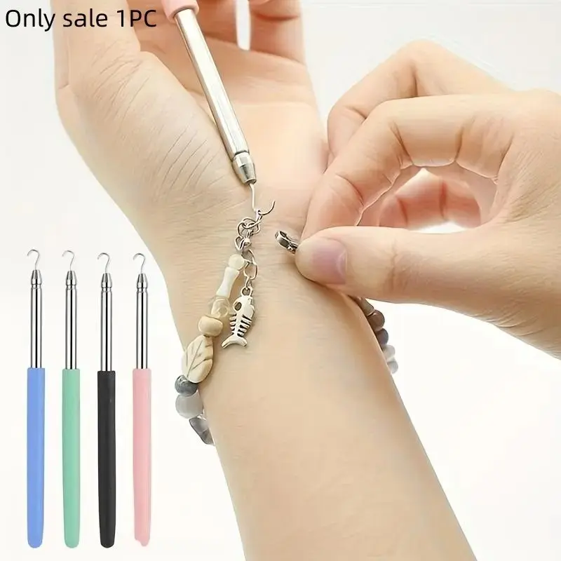 Easy-To-Use Bracelet Aid Tool, Quick Snap Saves Time Jewelry Fastening & Unfastening Accessory, Multi-Color Plastic Hooks for Bracelets & Necklaces