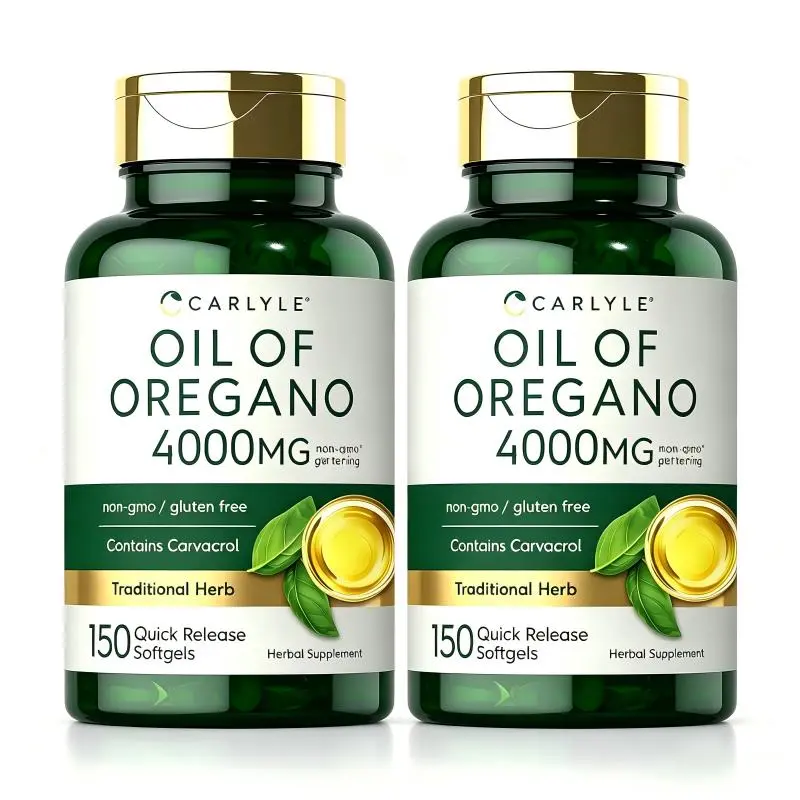 Carlyle Oregano Oil 4000mg Supplement | 150 Softgel Capsules | Contains Carvacrol | Non-GMO & Gluten Free Formula