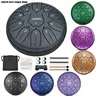 LEKATO Alloy Steel Tongue Drum - 6in 8-Note/11-Note Handpan Rain Drum Kit, Brand Guarantee, Free Shipping, Pure Tone for Meditation & Stress Relief, Beginner Musical Education Gift (Toys & Hobbies Percussion Instrument for Relaxation)