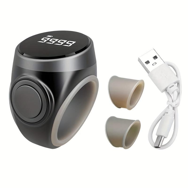 OLED Display Counting Ring, Tasbih, Featuring a Skin-Friendly Adjustable Silicone Ring, Easy to Operate And Convenient to Use, Equipped with a TYPE-C Charging Interface for Easy Battery Life, Suitable for Prayer Counting