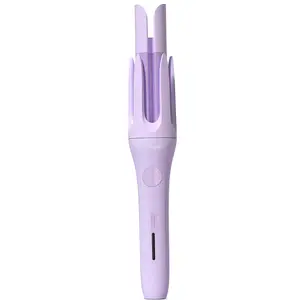 Automatic Rotating Curling Iron, Long Barrel Curling Wand for Long Hair,Hair Curler Lazy Curling Tool with 4 Temperature, Auto Shut-Off, Anti-Scald, Electric Rotating Curling Wand for Women,Comfort