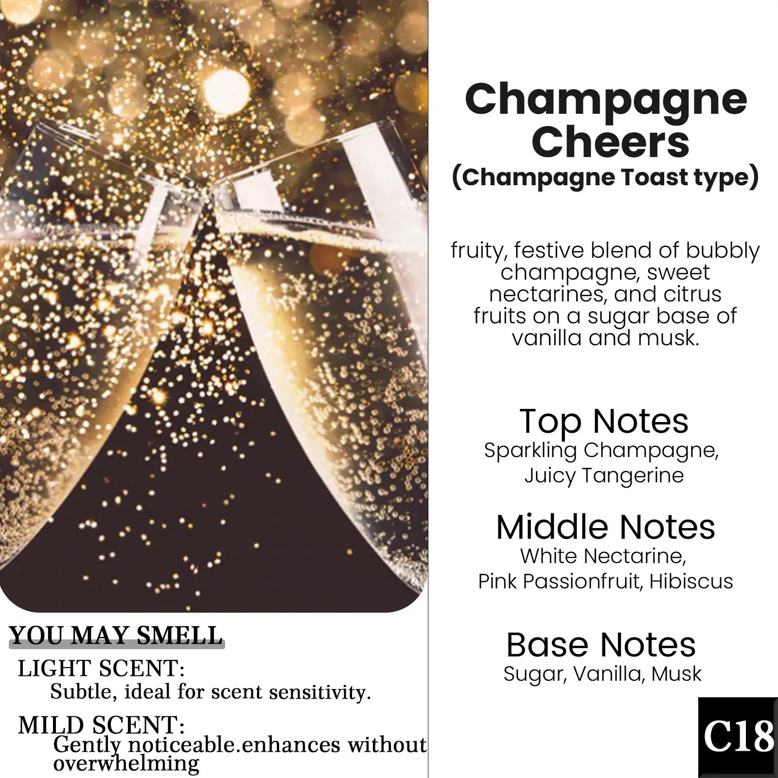 C18-Champagne Cheers(Champagne Toast Type)