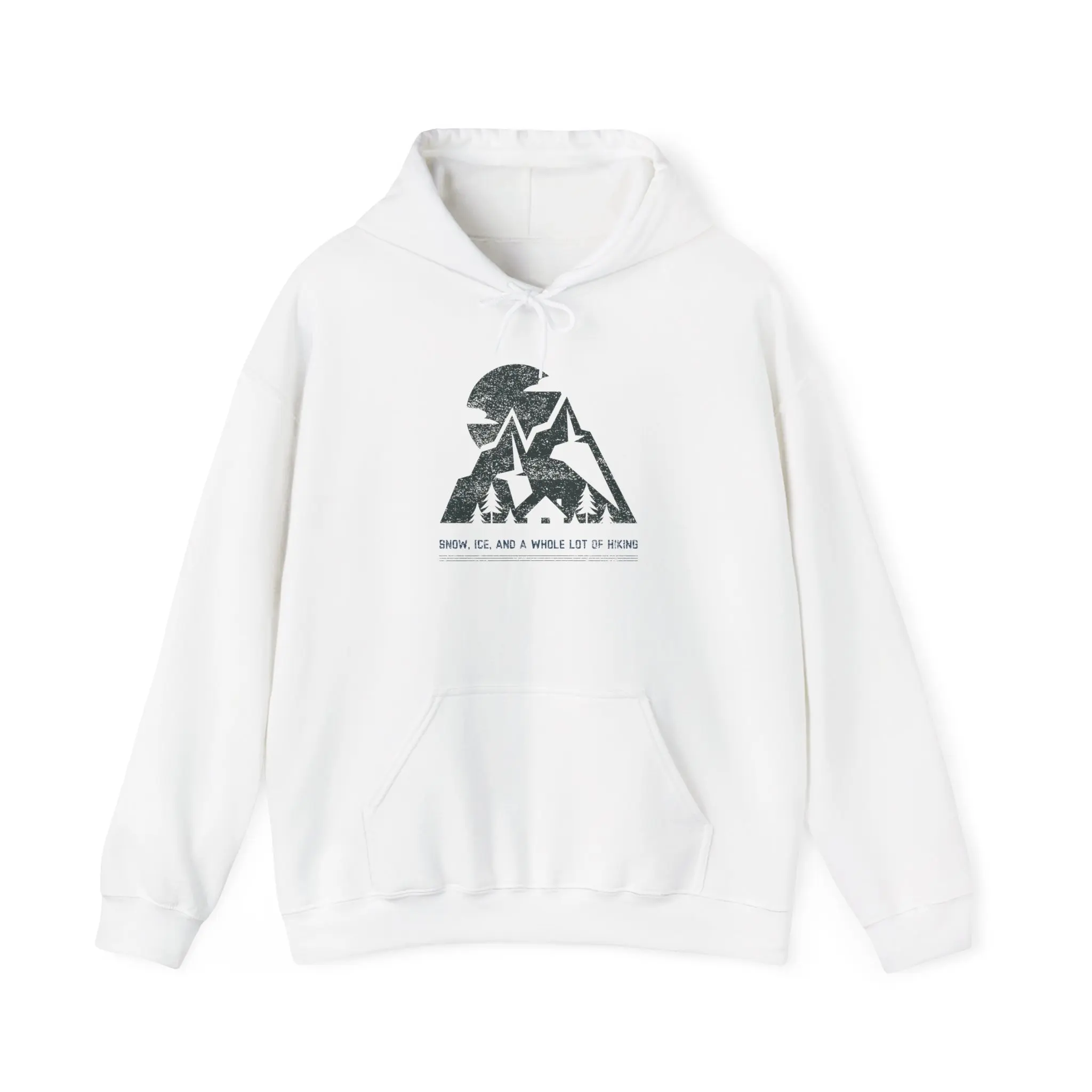 Alaskan Wilderness Mountain Scene Hoodie, Snow & Ice Hiking Sweatshirt, Unisex Adventure Apparel, Outdoor Lover Gift, Mountain Explorer Top,