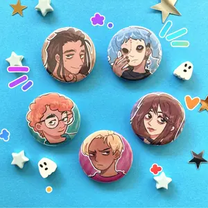 Sally Face Pin Buttons, Cute Pinback Buttons - Kawaii Fan Merch Pin Buttons, Funny Pins, Collectible Badge