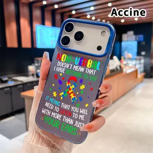 Silent Voice Message Pattern Phone Case for iPhone 17 16 15 14 Pro Max 13 12 11 XR XS Plus Air E Shockproof Drop Protection Durable PC Smartphone Cover Cellphone Protective