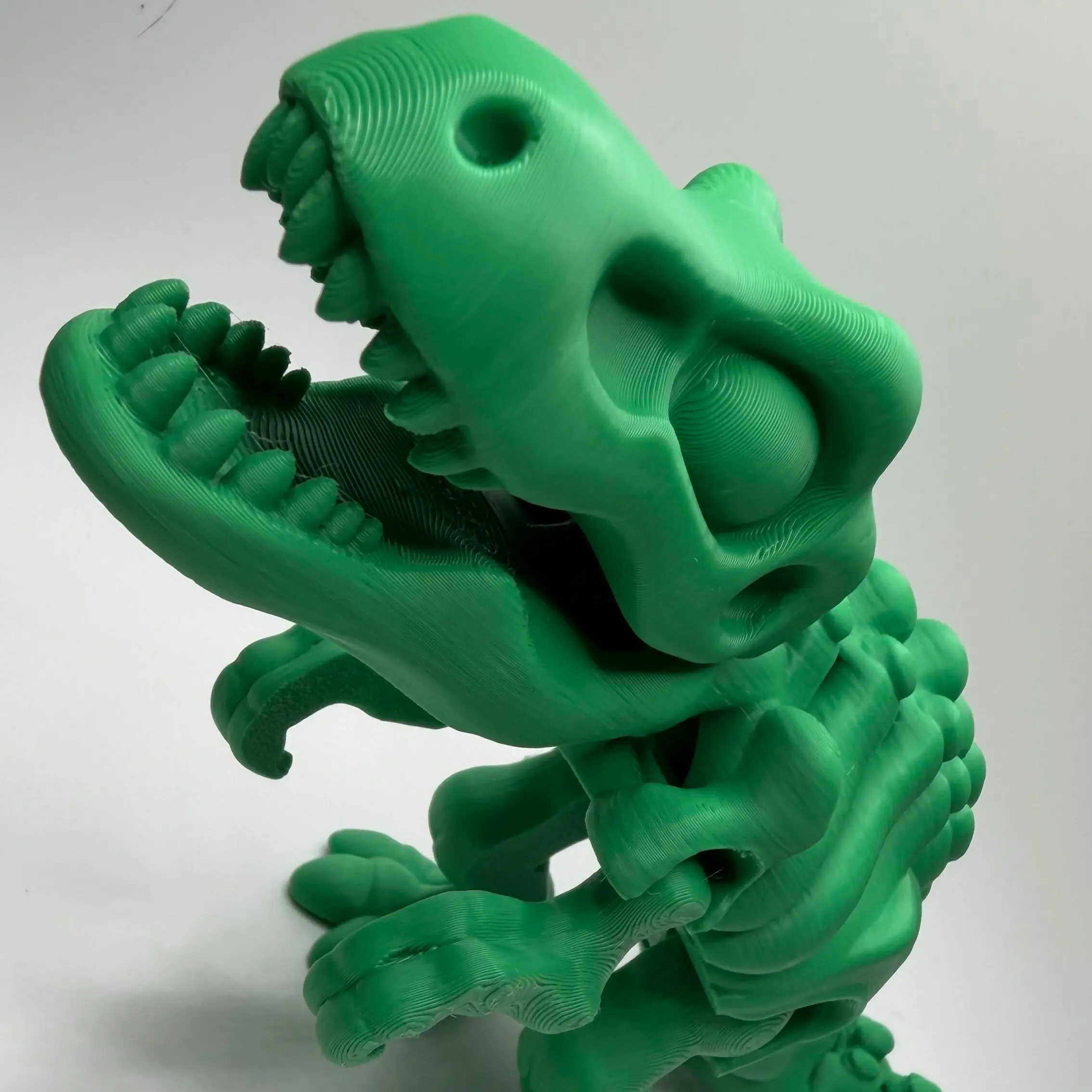 Articulated T-Rex Dinosaur Skeleton - 3D Printed, Flexible Toy, Collectible for Stress Relief