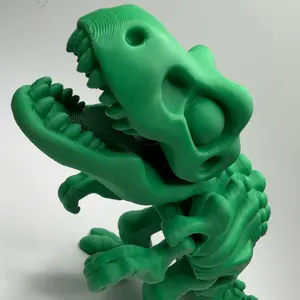 Articulated T-Rex Dinosaur Skeleton - 3D Printed, Flexible Toy, Collectible for Stress Relief