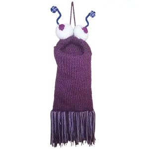 Purple Yip-Yip Doll Handcrafted Knitted Doll Bag Toy