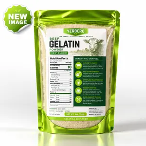 Yerbero - Premium Unflavored 300° Bloom Beef Gelatin Powder 4oz (114g) | Thickening Agent | Grenetina en Polvo Sin Sabor | Swiftly Solidifies, Stabilizes, and Enhances for Culinary & Baking Endeavors.