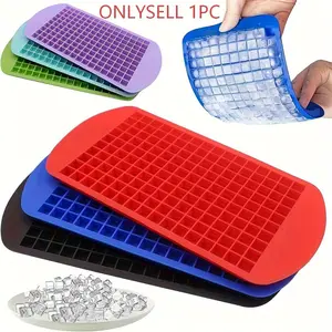 1 Pack 160 Crushed Ice Cube Molds, Easy Release Small Ice Cubes for Chilling Whiskey Cocktails, Stackable Ice Tray for Kitchen Gadget Use, Home Bar Accessories