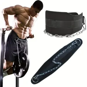 Zokani Dip Belt with Chain Holds Weights Up to 800lbs, Ideal for Squats Deadlifts Pull-Ups, Unisex Strength Training Equipment