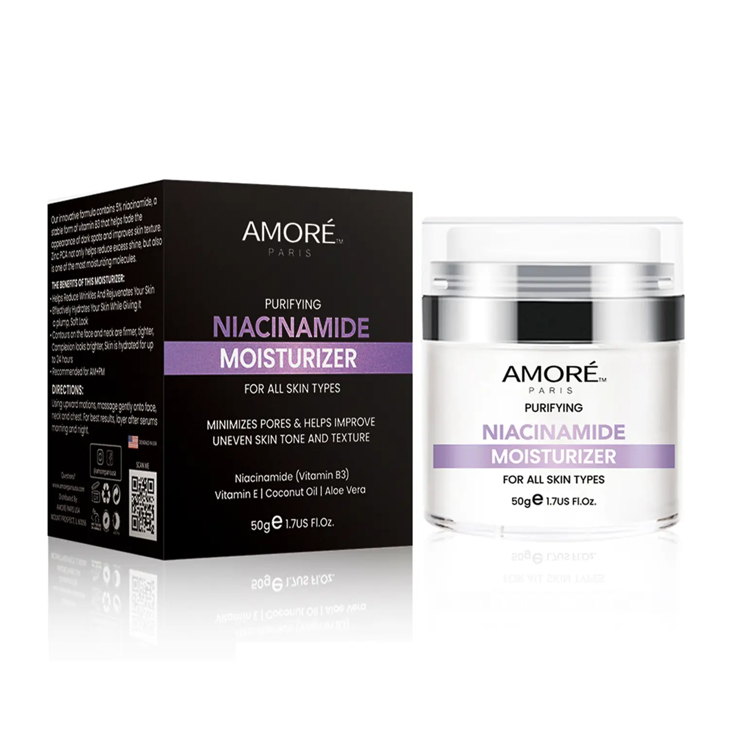 DayCare Niacinamide Facial Moisturizer – Daily Anti-Aging Cream with B3 Vitamin, Aloe, Coconut Oil, and Vitamin E Moisturizing Skincare