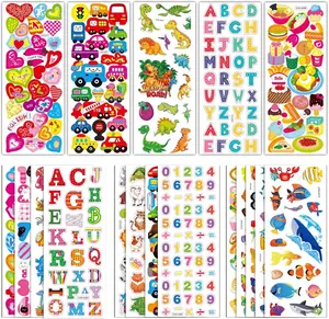 Back to School Supplies - Puffy Stickers,3D Stickers for Kids Toddlers - 500+ Cute Stickers Pack,Summer Party Favors for Kids,2-4 Year Old Boy Girl Birthday Gift,Stocking Stuffers for Kids