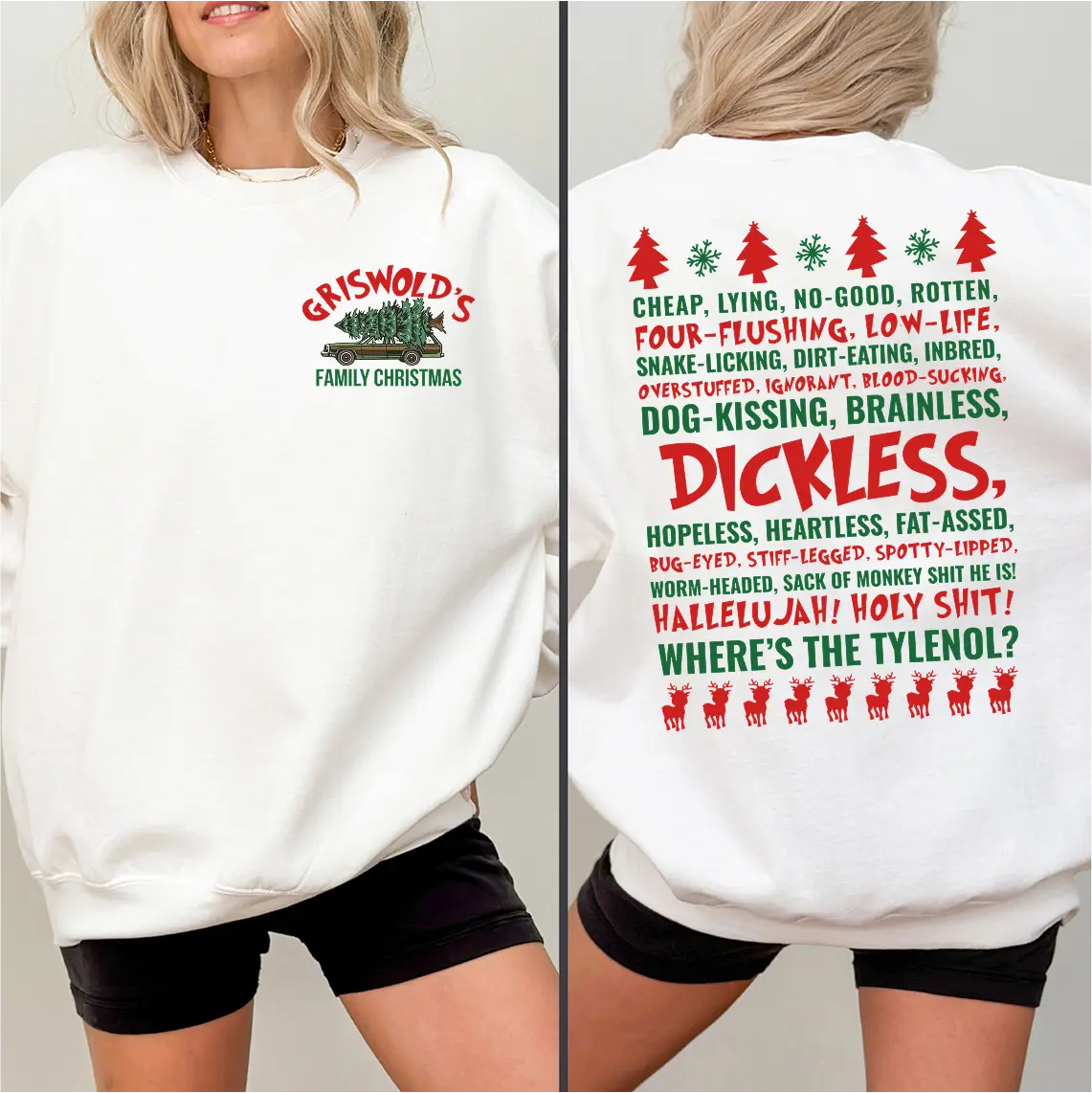 Christmas Vacation Quote Sweater, Festive Holiday Iconic Quotes From The Classic Comedy, Family Christmas Tee, Fabric Cotton Hoodie