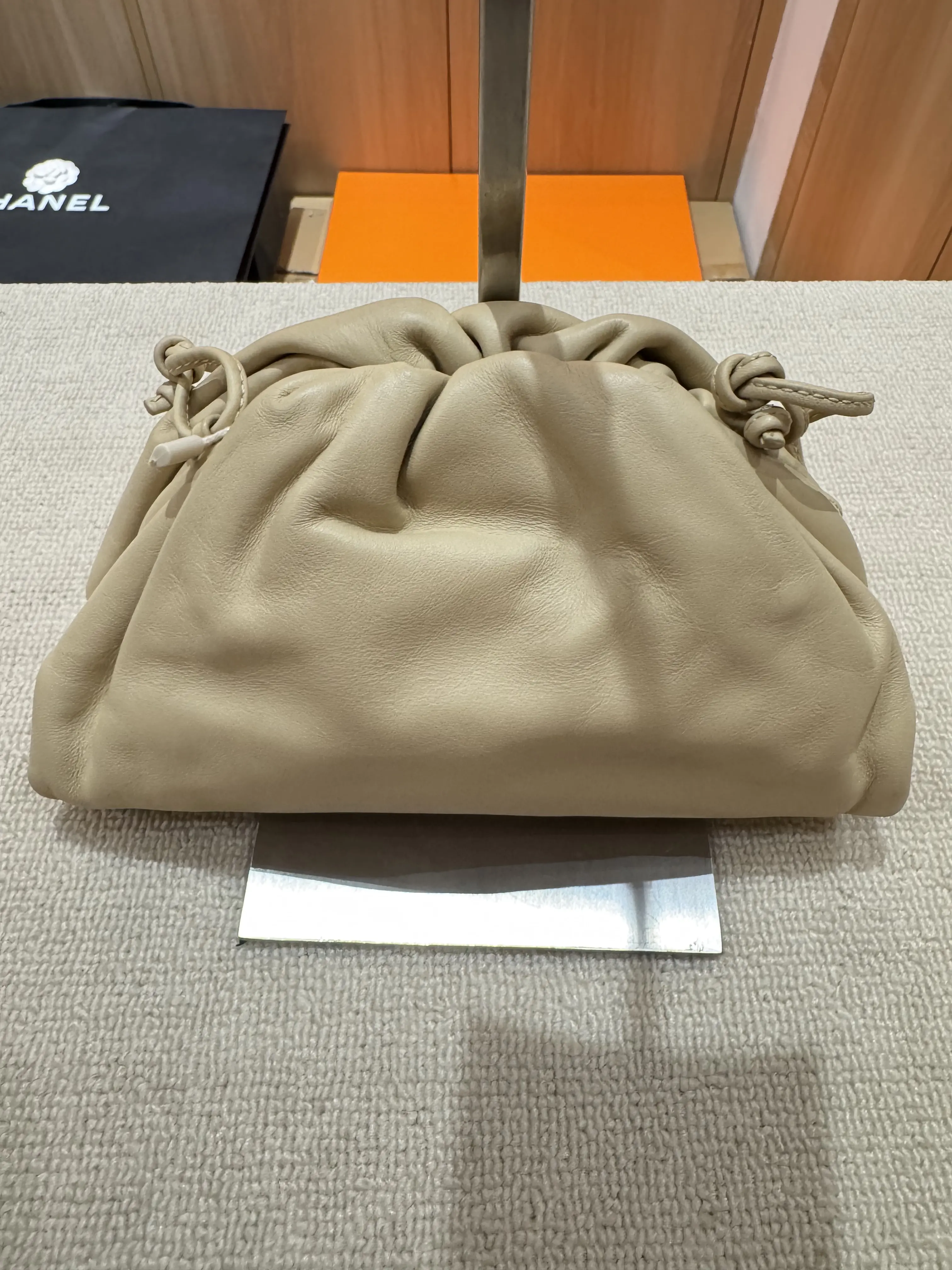 Pre-owned Mansur Gavriel Cloud Pouch Beige
