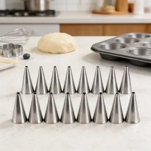 10-Piece Stainless Steel Cone Molds Set, Perfect Shape Baking Tools, Ideal for Cream Horns & Croissants, Easy-To-Use Design
