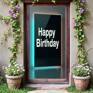 Glowing Theme  Celebration Banner Light - up Design Party Decorative Backdrop for Birthday Party,Indoor Party,Outdoor Party