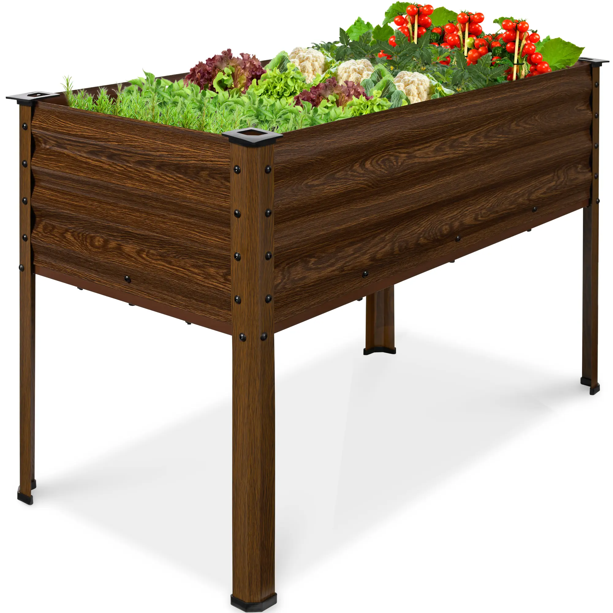 Best Choice Products 48x24x30in Elevated Galvanized Metal Garden Bed w/ Corner Protectors