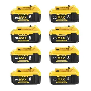 8.0Ah Lithium Replacement Battery for Dewalt 20V Tools | Compatible with DCB200 & DCD/DCG/DCs Series