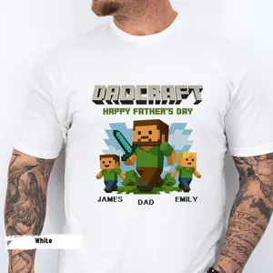 Personalized DadCraft Gamer T-Shirt - Father's Day Gift