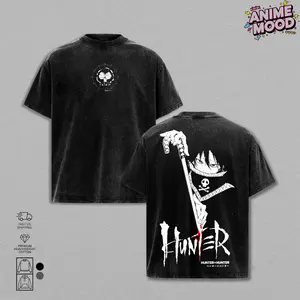 Feitan Rage Hunter Tee, Hunter x Hunter Vintage Acid Washed, dark cursed artwork, oversized heavyweight streetwear, Feitan shirt