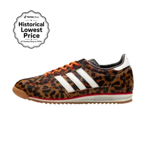 Adidas SL 72 OG Leopard Print Women's Trendy Daily Casual Fashion Footwear Walking Sneaker Trainer Girl