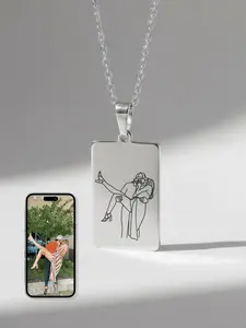 Soulmate Custom Engraved Photo Tag Necklace