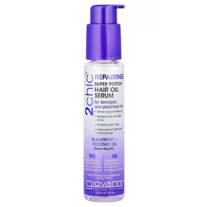 Giovanni 2chic®, Repairing Super Potion Hair Oil Serum, Blackberry + Coconut Oil, 2.75 fl oz (81 ml)