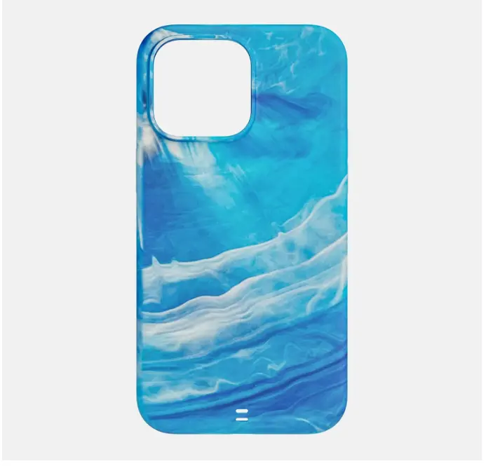 BodyGuardz Carve MagSafe Case for iPhone 15 ProMax 16Ft Drop Protection in Marble Blue Design
