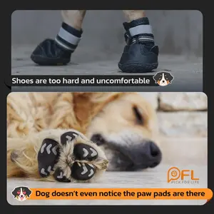 Anti-Slip Dog Paw Protector Pads for Senior Dogs, Dog Paw Black Stickers with Strong Traction on Hardwood Floor, Dog Essentials,12sets