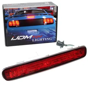 iJDMTOY For 2005-2009 Ford Mustang, Red Lens Chrome Reflector Full LED 3rd Brake Light Powered by 16 Super Bright Red LED Emitters
