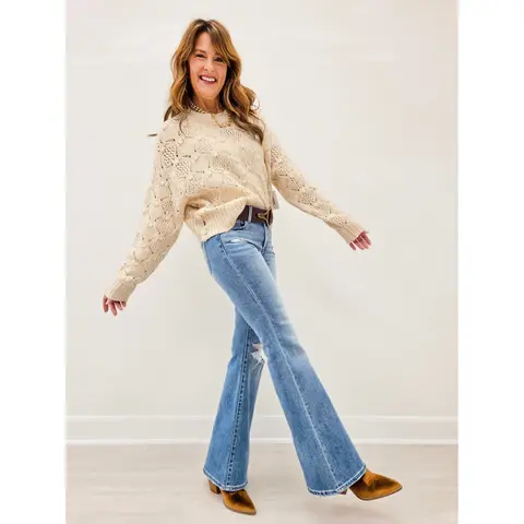 Risen RIDGE Tummy Control Mid-Rise Flare Jeans