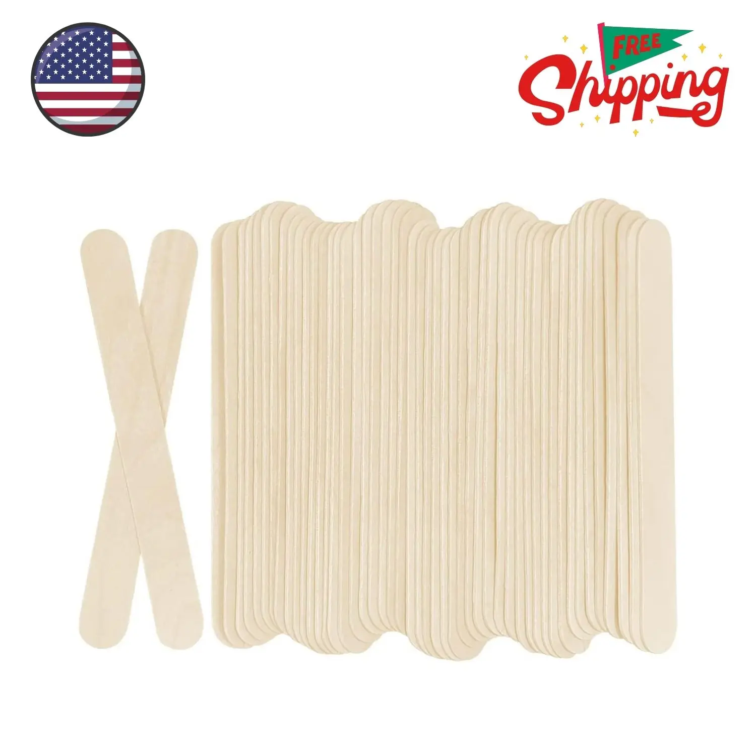 100Pcs Jumbo Wooden Craft Sticks Popsicle 6” Long x 3/4”Wide