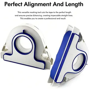 Painters Tape Applicator Tool with Scraper, Faster Masking Tape Tool Dispenser Professional Masking Tape Dispenser Set for Painting Trim, Wall, Baseboard and Floor Decoration, 1 in x 22 Yd (20m) 4 Rolls masking tape paint like a pro